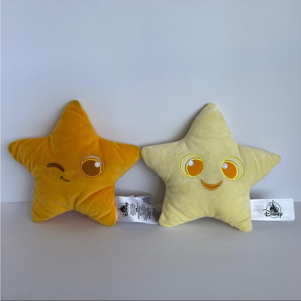 Pack Disney Parks Pixar Pier La Luna Star Yellow Smiling & Surprised 6.5" Plush